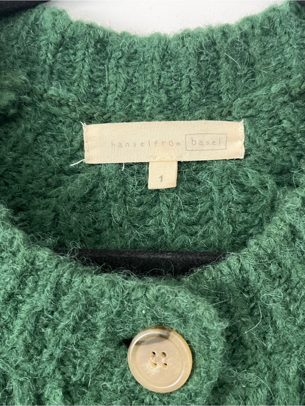 Cozy Forest Green Ribbed Button Cardigan - Picture 3 of 5